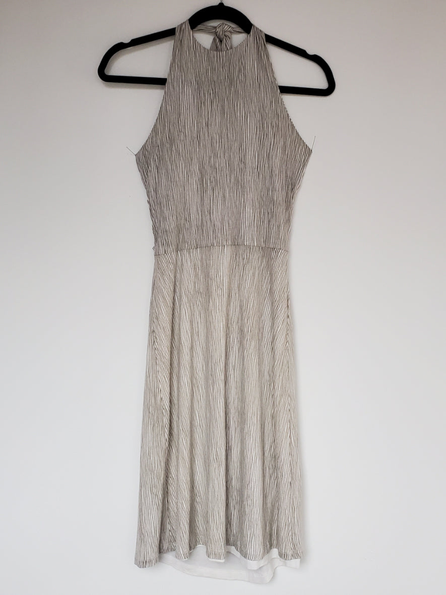 Gryphon Rayon Jersey Halter Dress with Tie Back