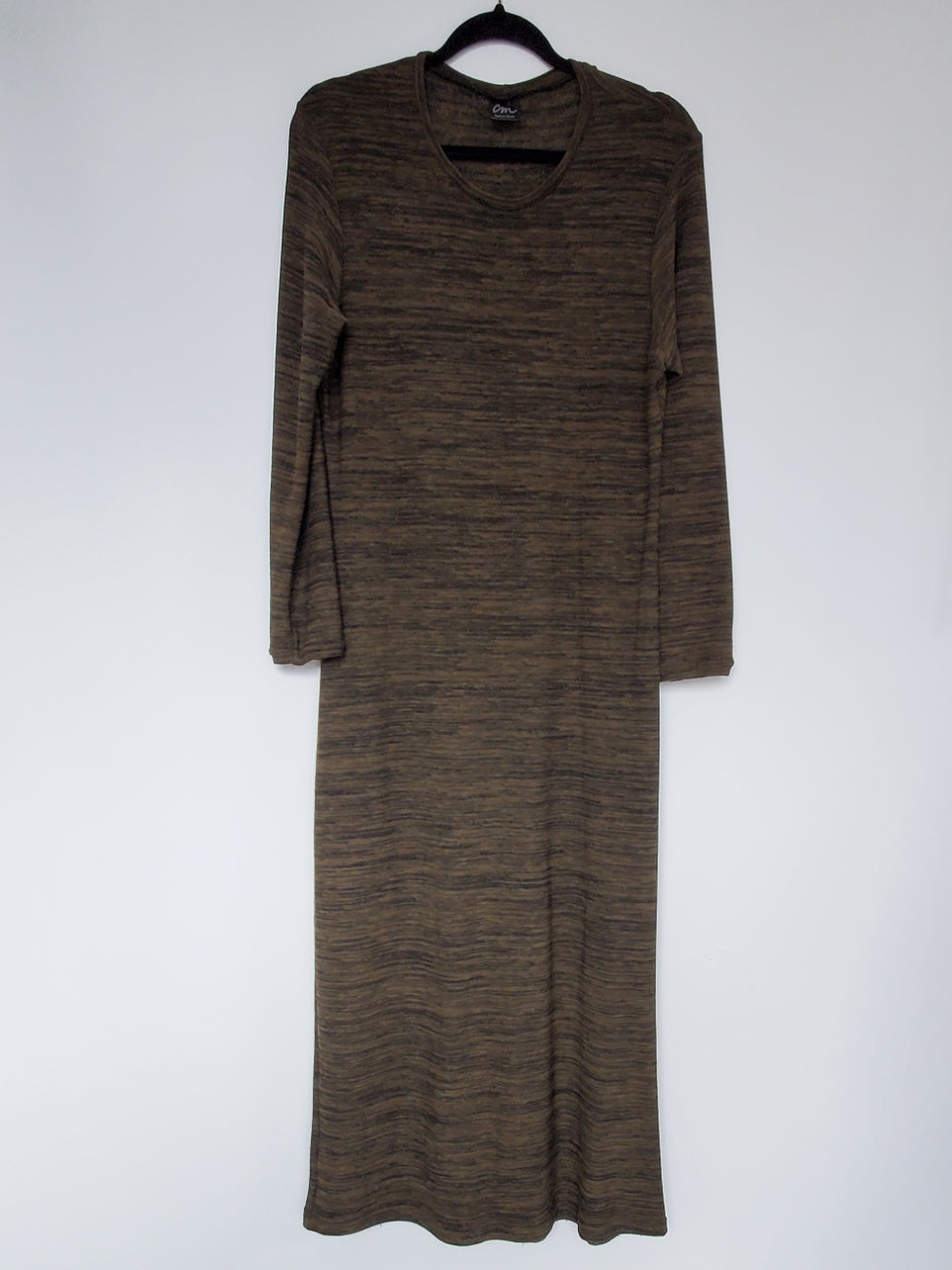 CM Long Sleeve Long Dress - Fuzzy Brown & Black 1of1
