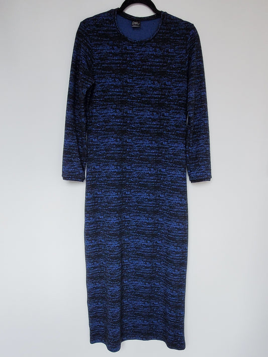 CM Long Sleeve Long Dress - Black & Blue (M/L) - 1of1