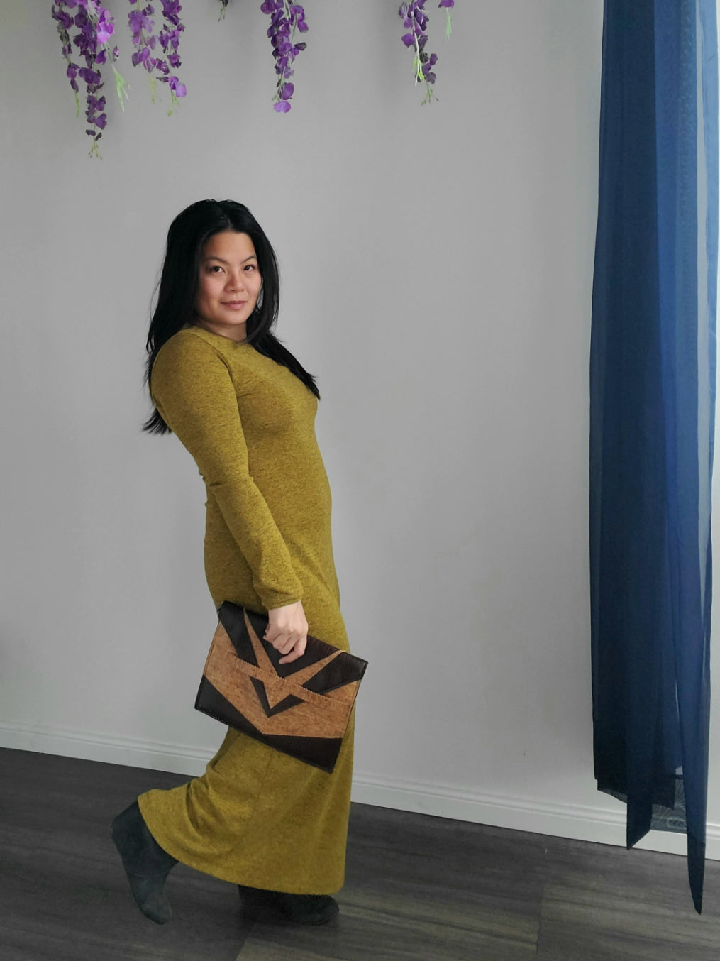 CM Long Sleeve Long Dress - Chartreuse - 1of1