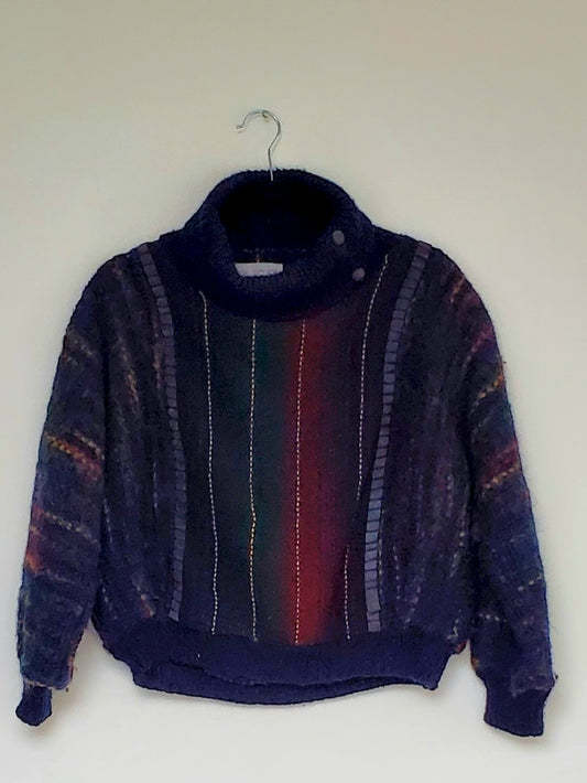 Jinx Senior Multicoloured Woven Wool Turtleneck