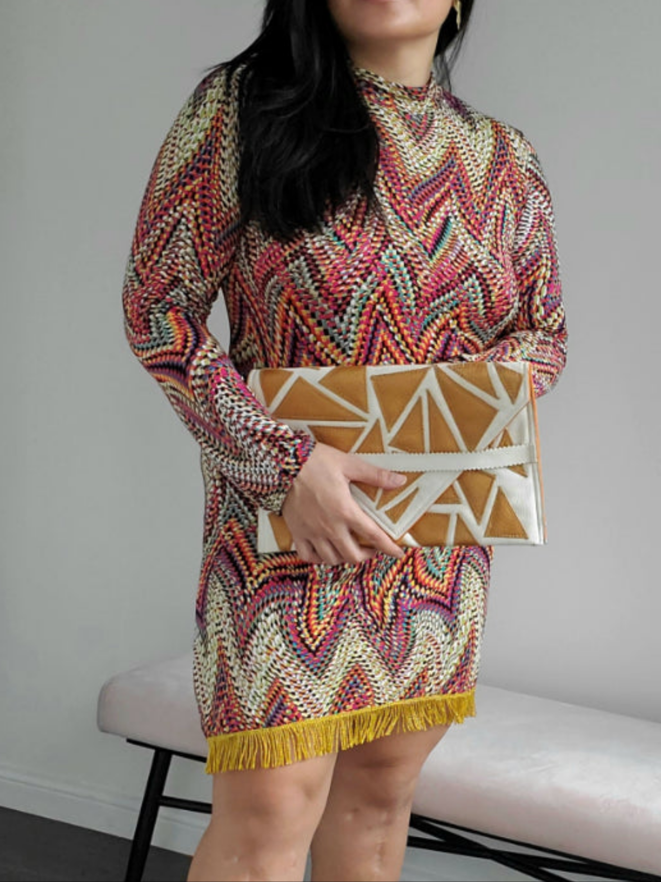 CM Multicoloured Mini Dress (L) - 1of1