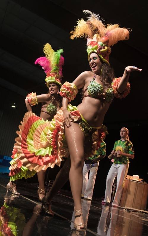 Carmen Miranda Skirts & Tiered Ruffled Arm Bands for Dance Migration