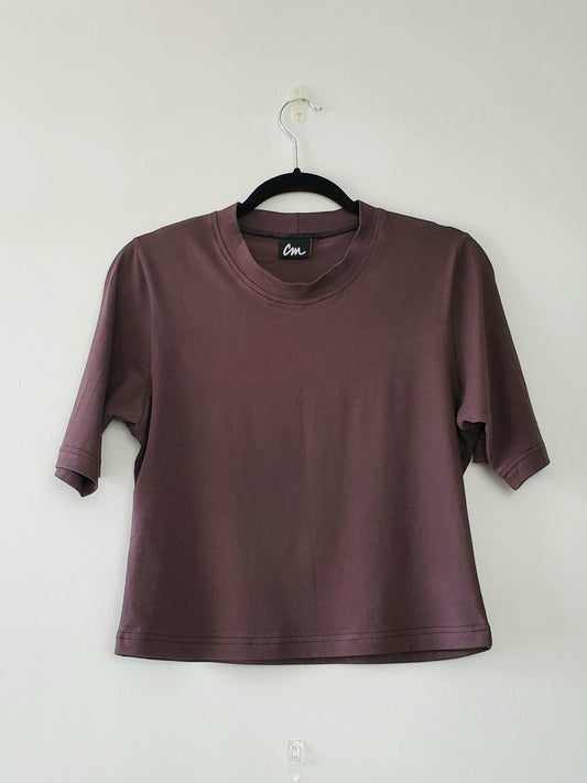 CM Purple Grey Cotton Jersey Half Sleeve Tee (L/XL) - 1of1