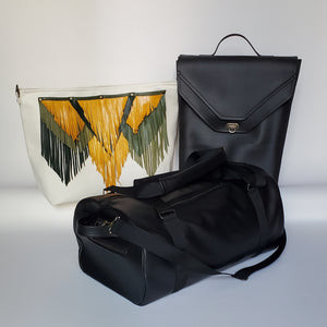 CM Convertible Tote with Mixed Leather Fringe Accent - 1of1
